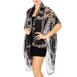 Black & White Zebra Stripe Scarf